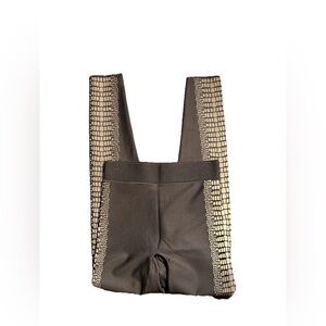 Ultracor Crocodile Black Patterned Leggings 7/8 Mid Rise - S